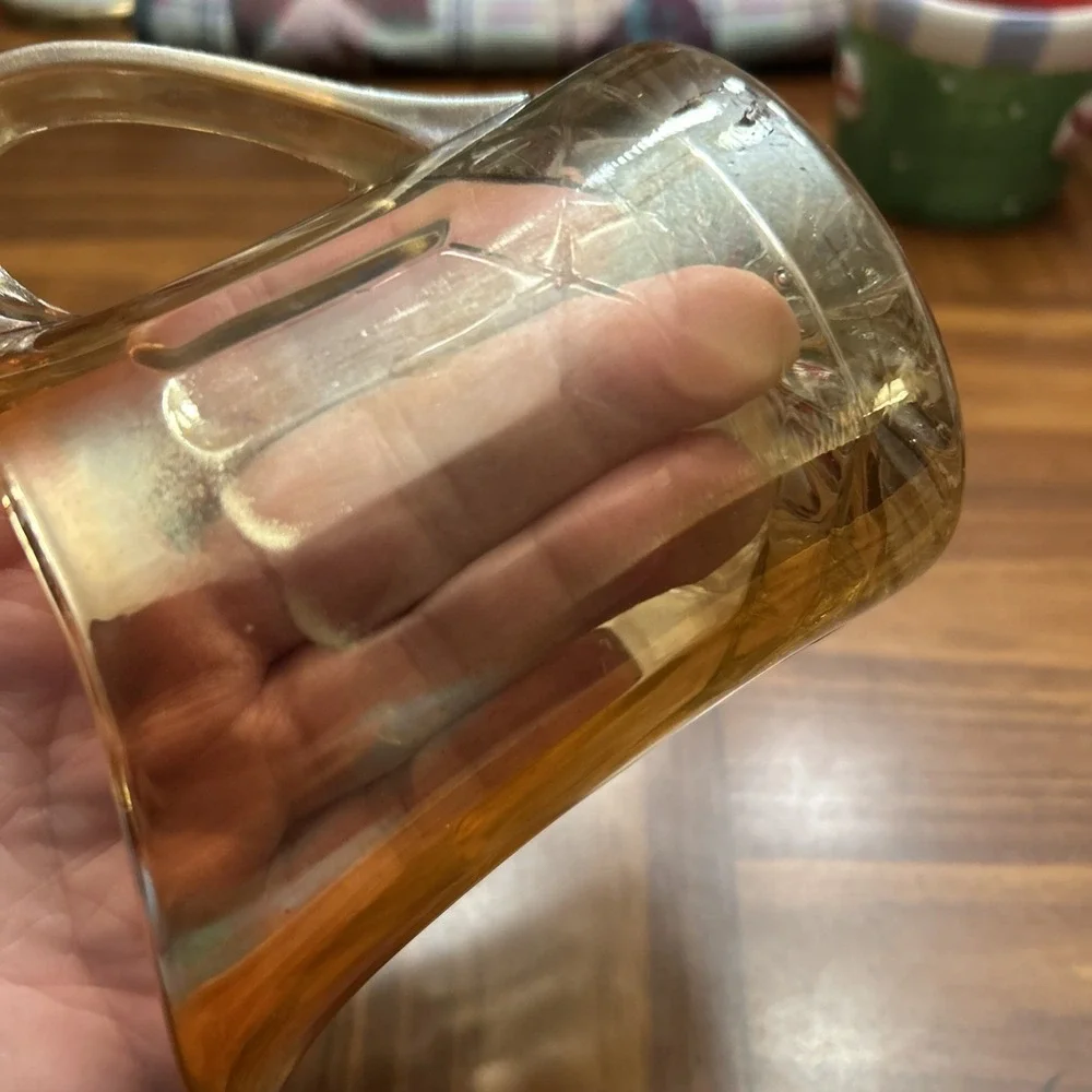 Us Glass Co Marigold Luster‎ Creamer Pitcher Depression